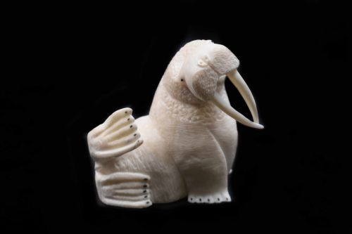 WALRUS IVORY CARVING